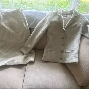 Women's Gray Jacket and Skirt Set